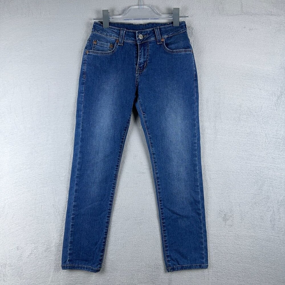 Levi's Skinny Jeans Medium Wash Mid Rise Five Design Pockets Womens Blue Size 30